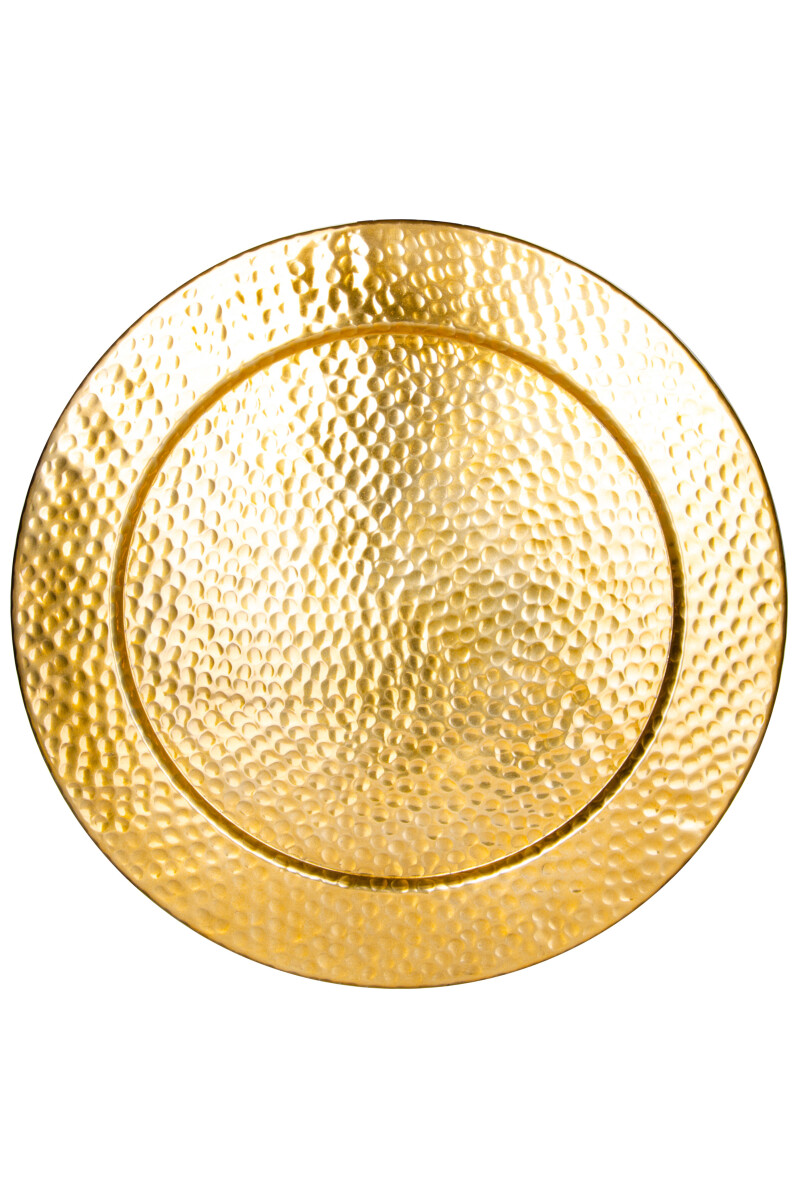 Tablett Nizza goldfarben rund aus Alumin box