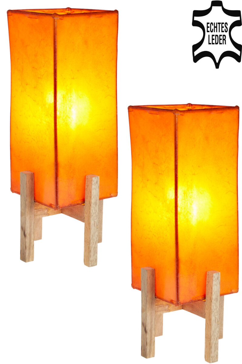 2er SET Nachttischlampe Janka Orange mit box