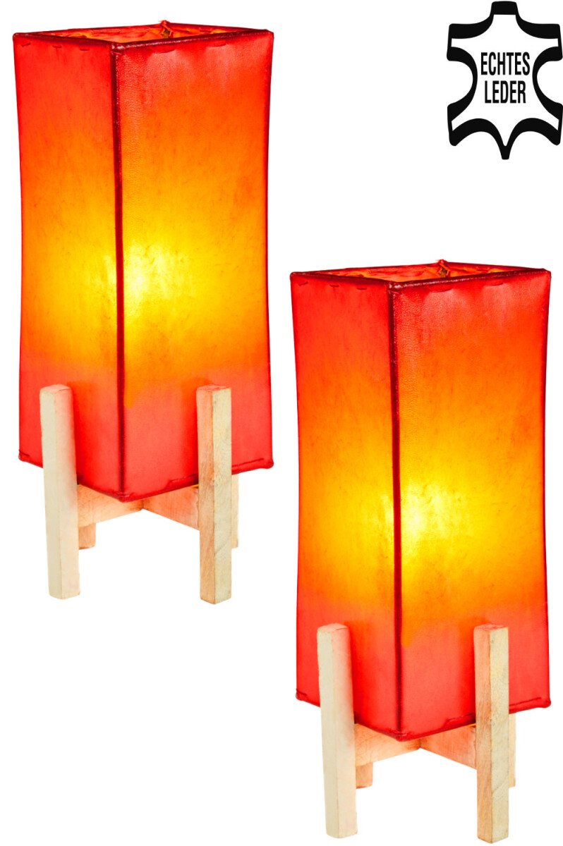 2er SET Janka Rot mit weißem Gestell