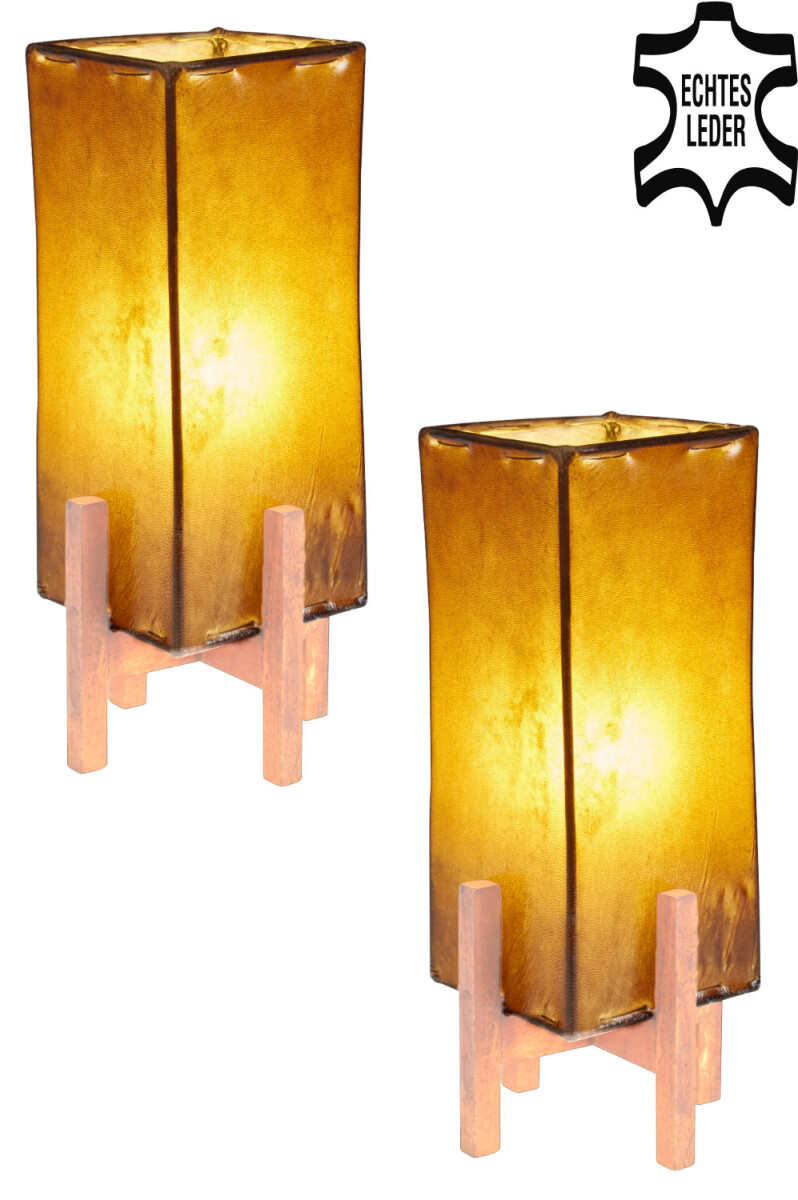 2er SET Janka Braun mit braunem Gestell box