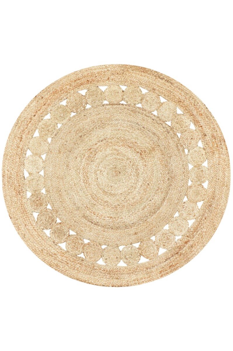 Jute Teppich Rund Jemina Natur 120 cm box
