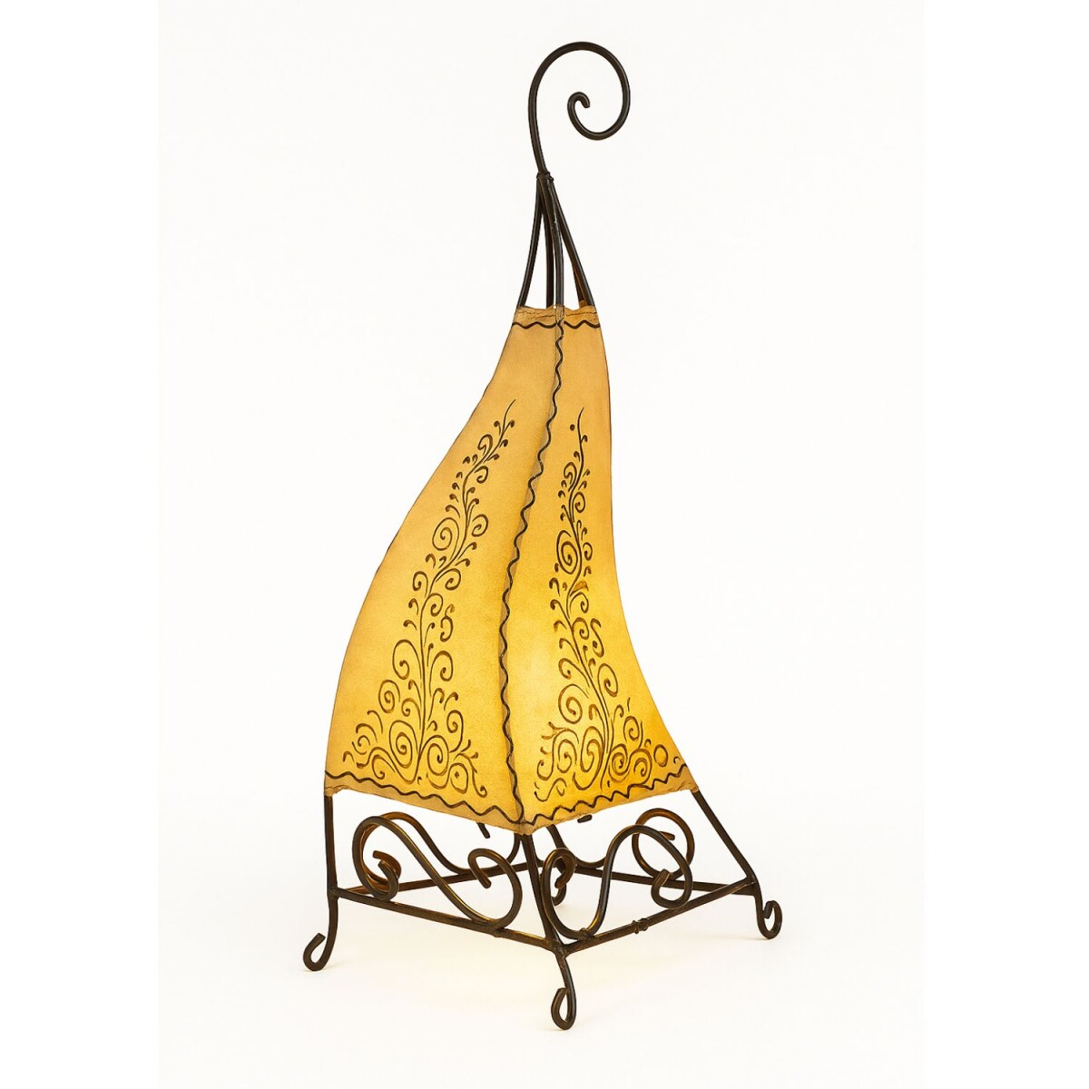 Marokkanische lampe aus Leder Rahaf Natur, 50cm