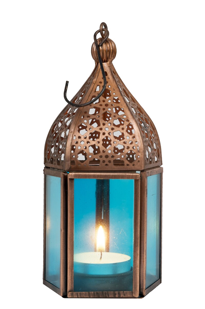 Orientalische Laterne Meena - Blau box