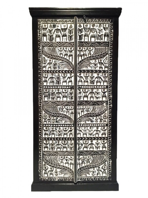 Afrikanischer geschnitzter Schrank Simba - 180cm