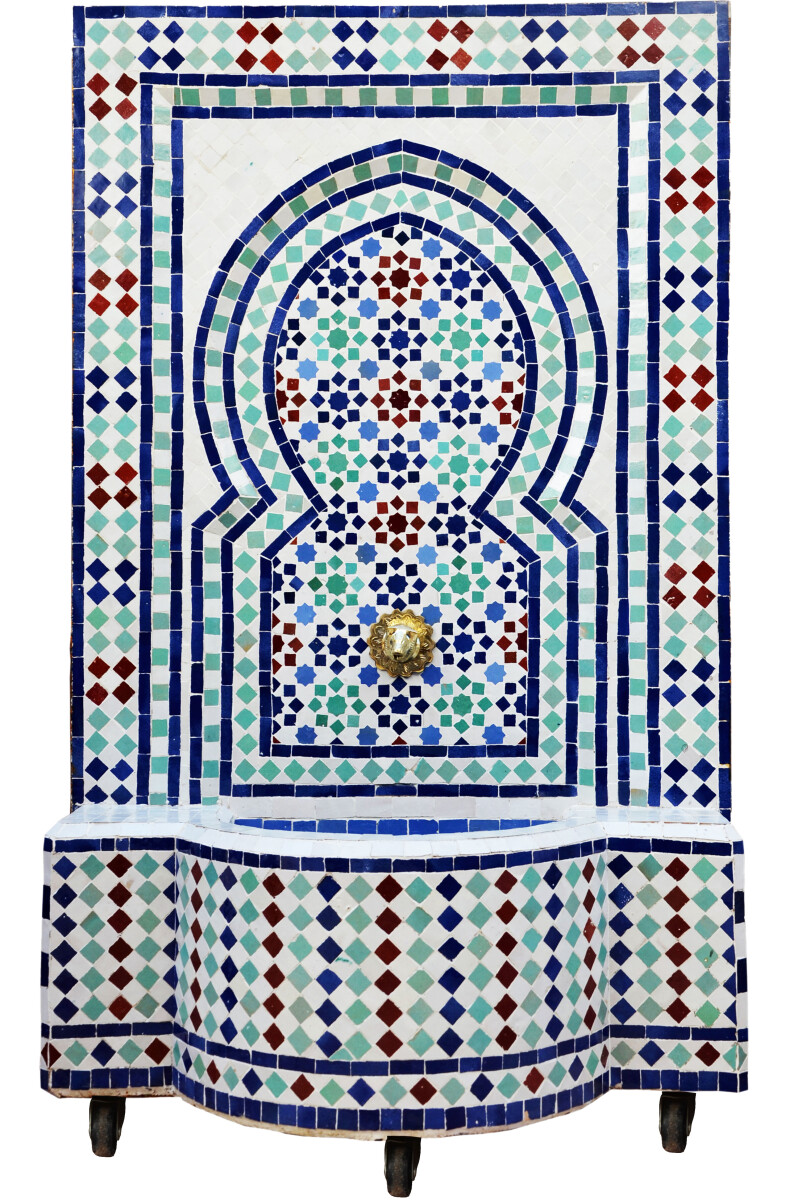 Marokkanischer Mosaik Gartenbrunnen 120c box