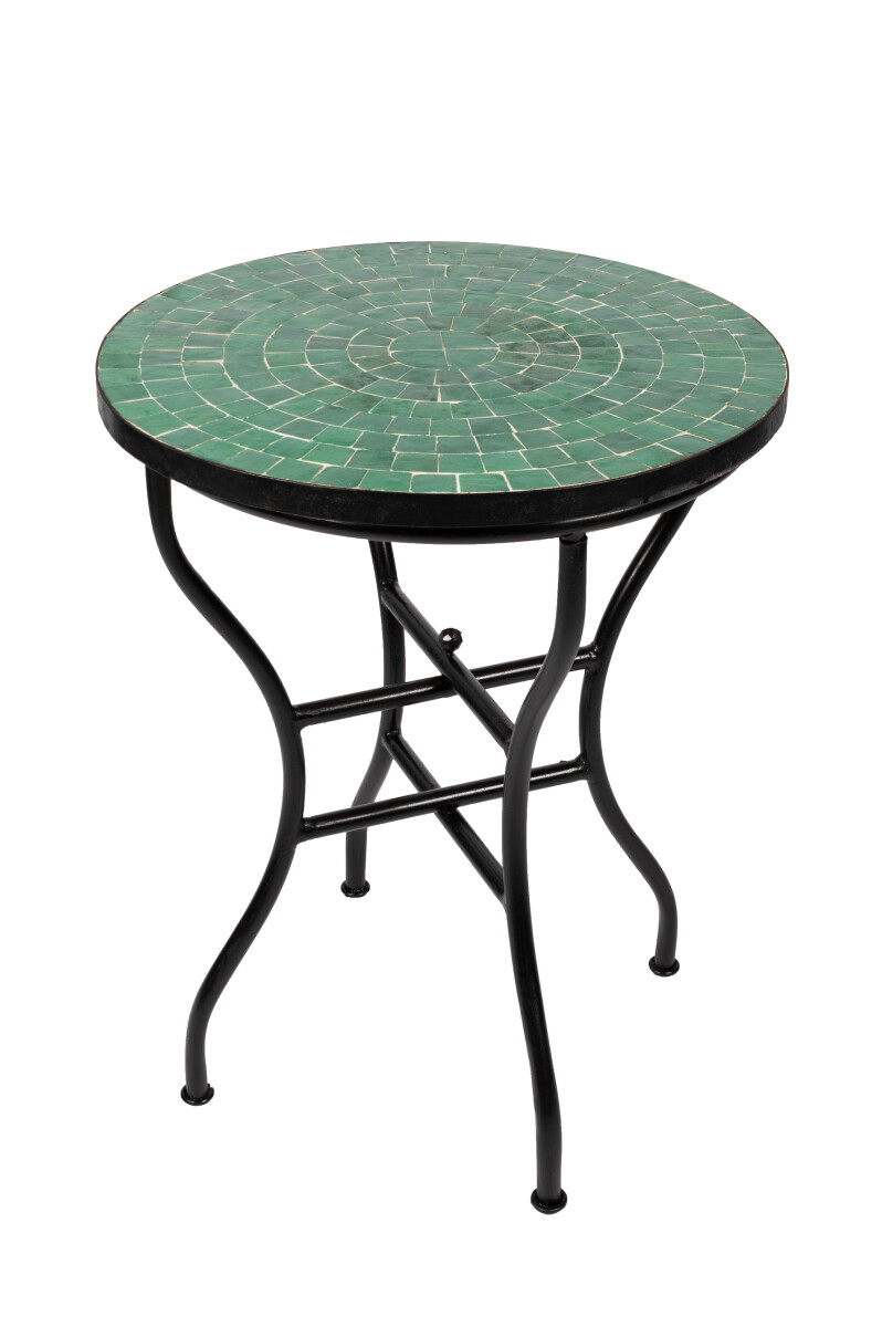 Marokkanischer Mosaiktisch Buma Grün Ø60 cm | Ha