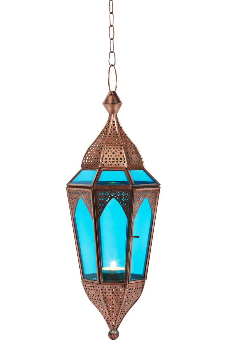 Indische Hängelaterne Lalita - Blau box
