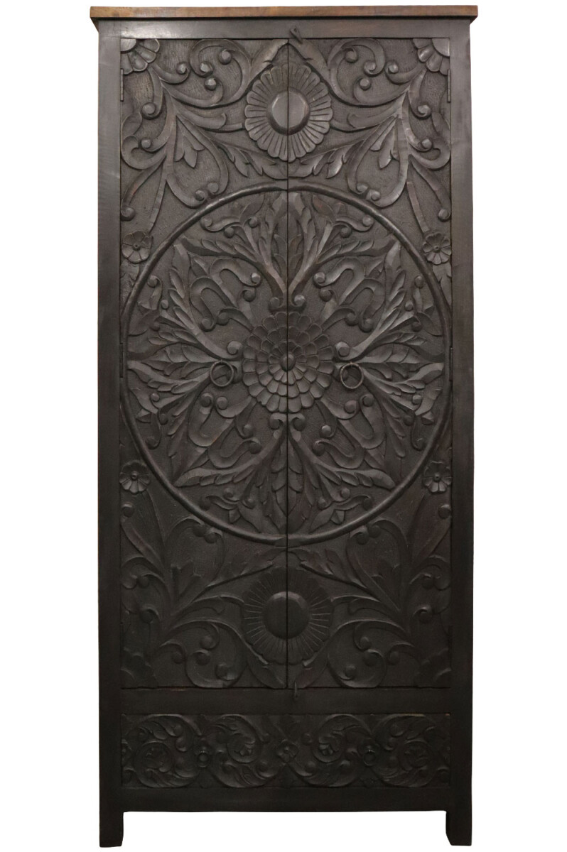 Marokkanischer Schrank Kleiderschrank Faiza schwarz