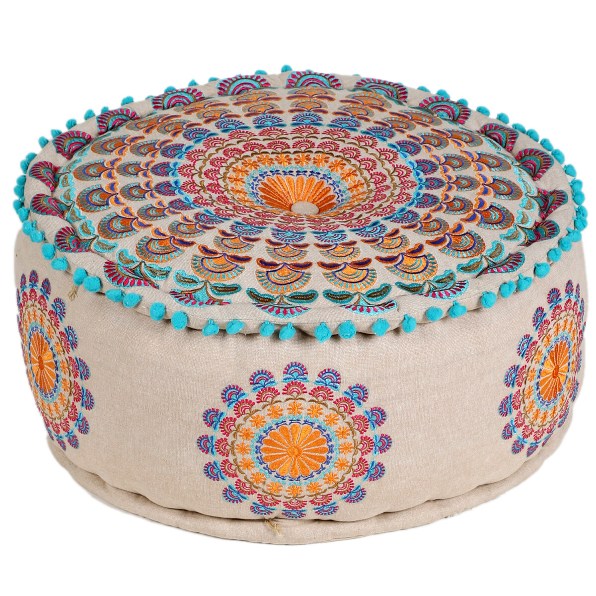Orientalische Pouf Hocker Deko Mandala D box
