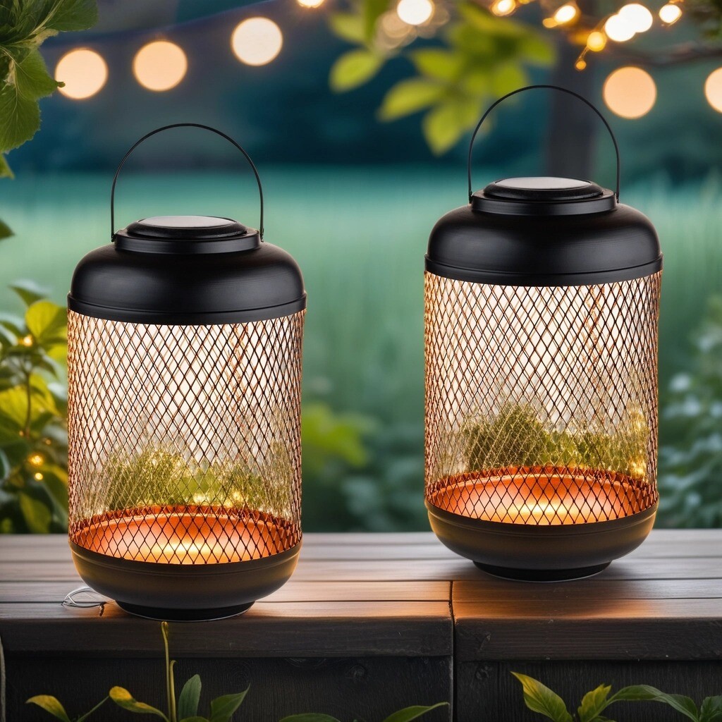 2er Set Moderne Solarlaterne Laterne Lam box