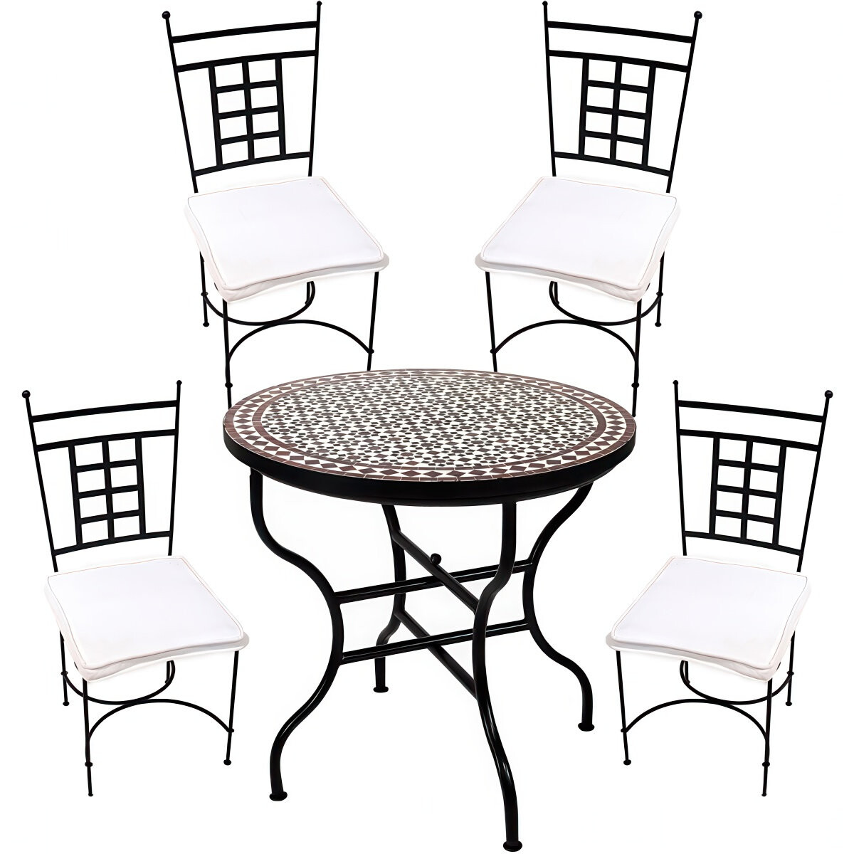 5er Gartenset mediterran Albaicin Schwar box