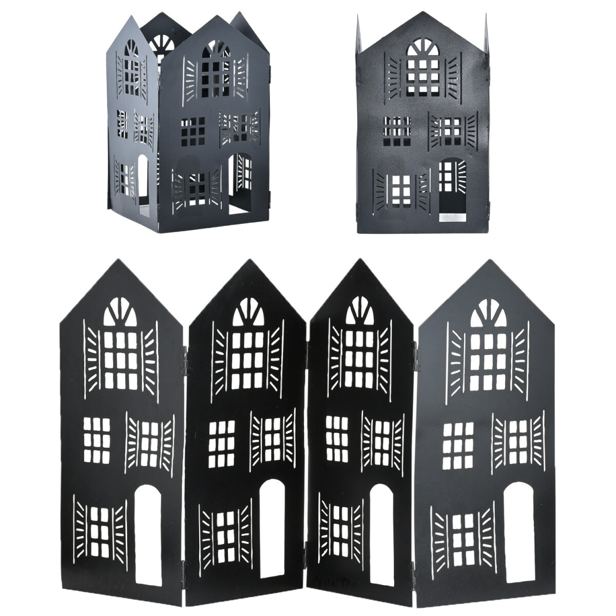 Häuserzeile Aufsteller Lichthaus Weihnachtsdeko Dobli S