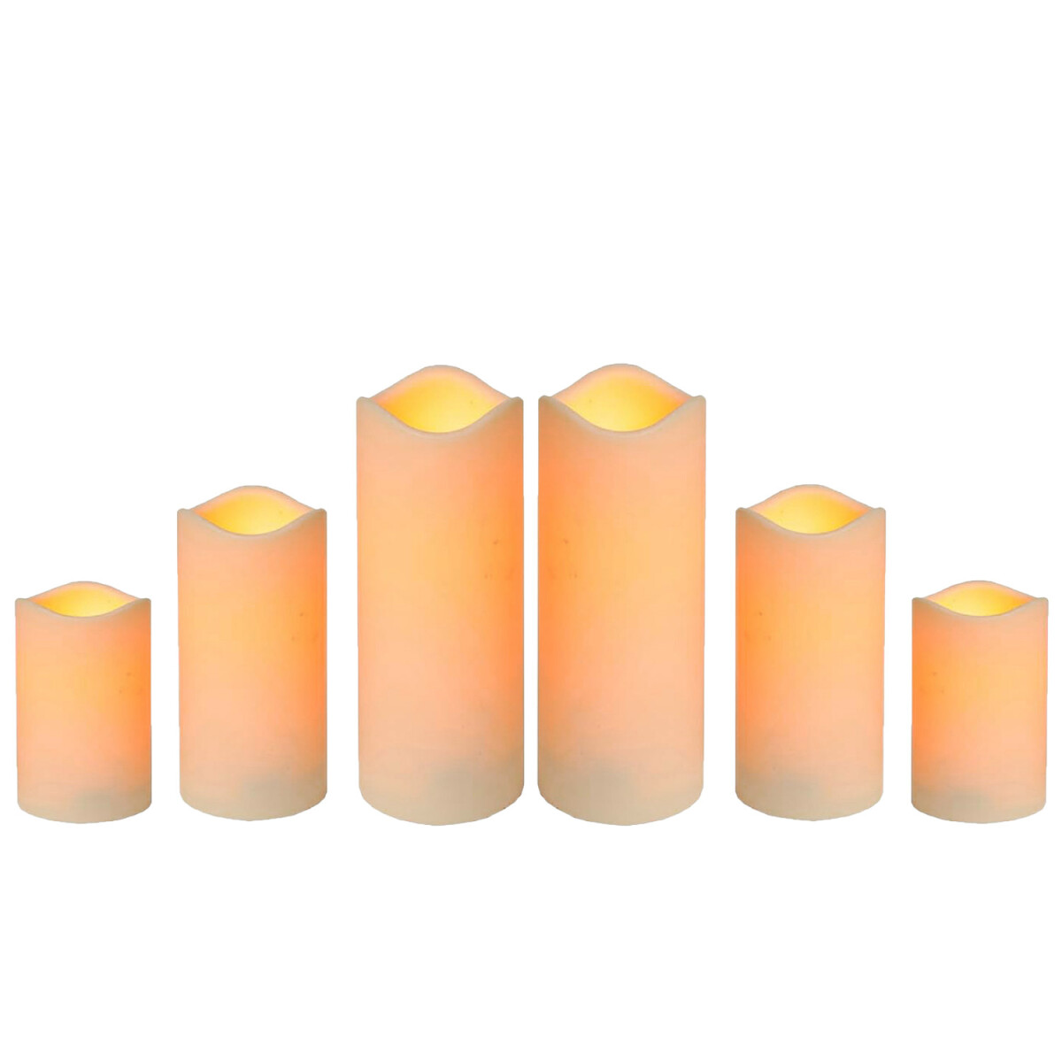 6er Set LED Kerze Stumpenkerze Outdoor box