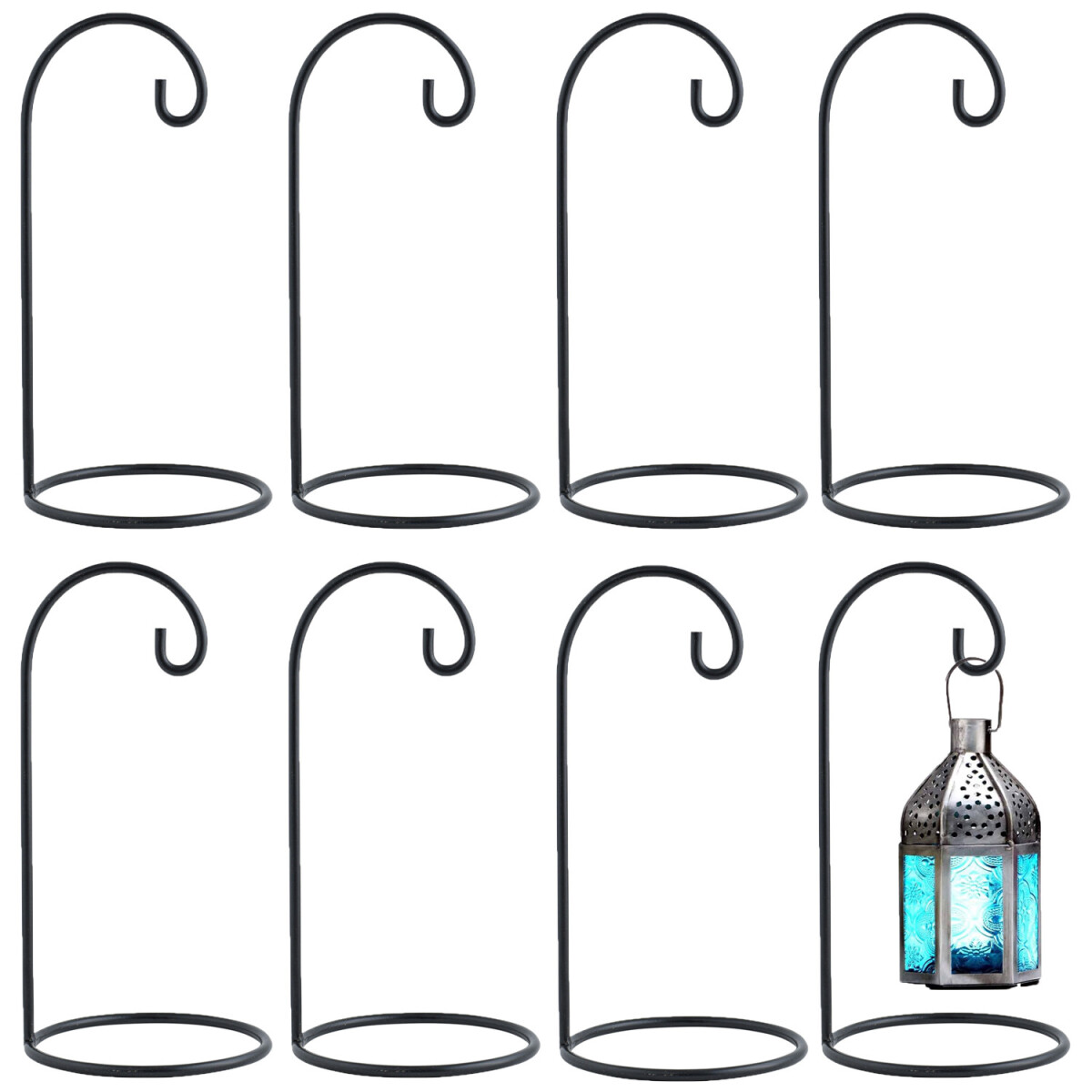 8er Set Laternenständer Laternenhalter Buno Schwarz Kle