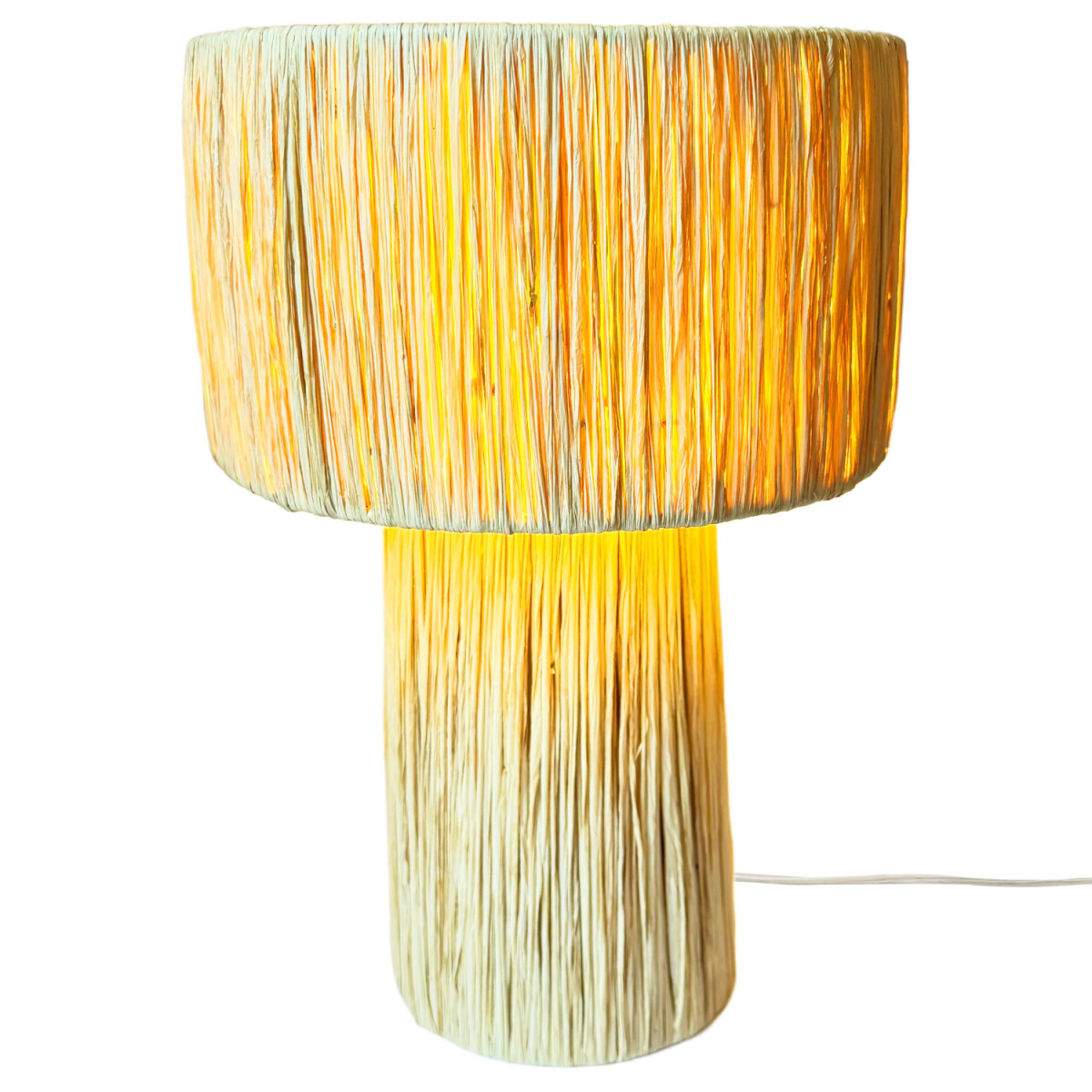 Boho Deko Tischlampe Nachttischlampe Morjana Beige