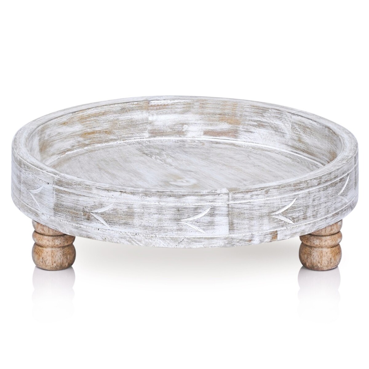 Boho Deko Blumenhocker Tablett Loka 30cm box