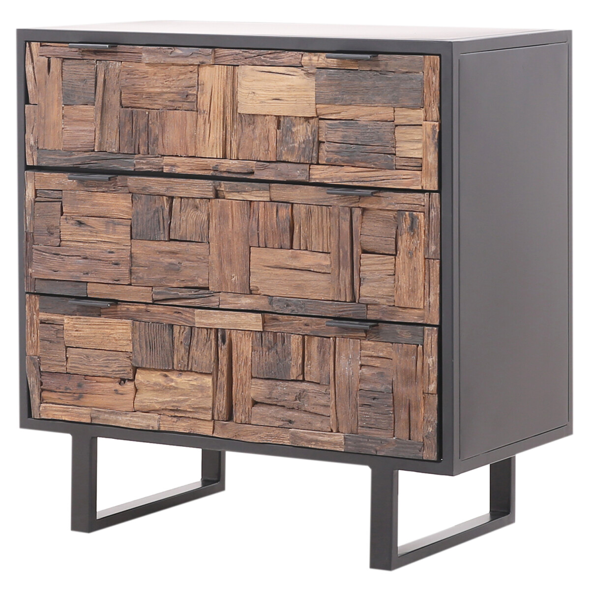 Kommode Adaline 78 cm Industrial Look mit recyceltem Sleeper