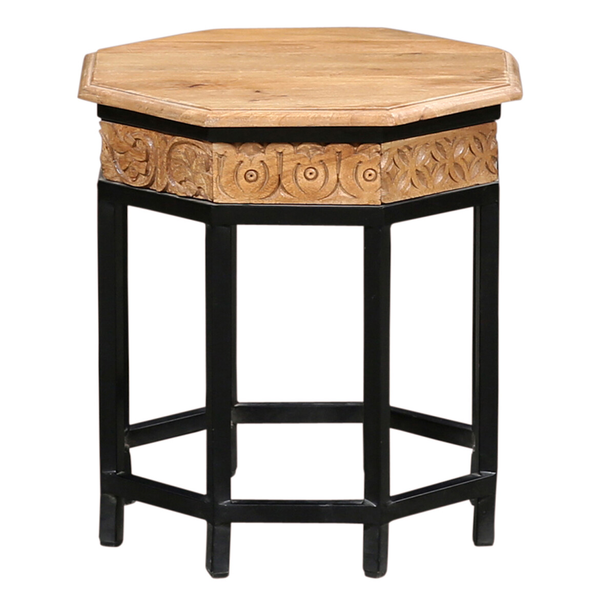 Achmedina Beistelltisch aus Metall & Mangoholz massiv, 4