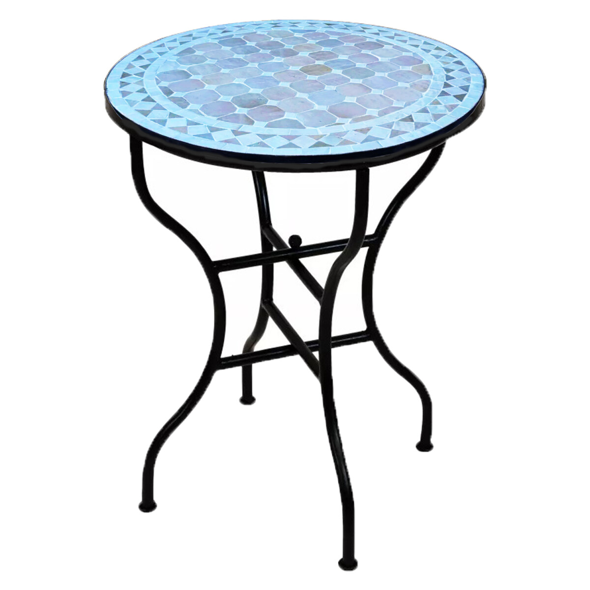 Marokkanischer Mosaiktisch Marrakesch Beige-Weiss Ø60