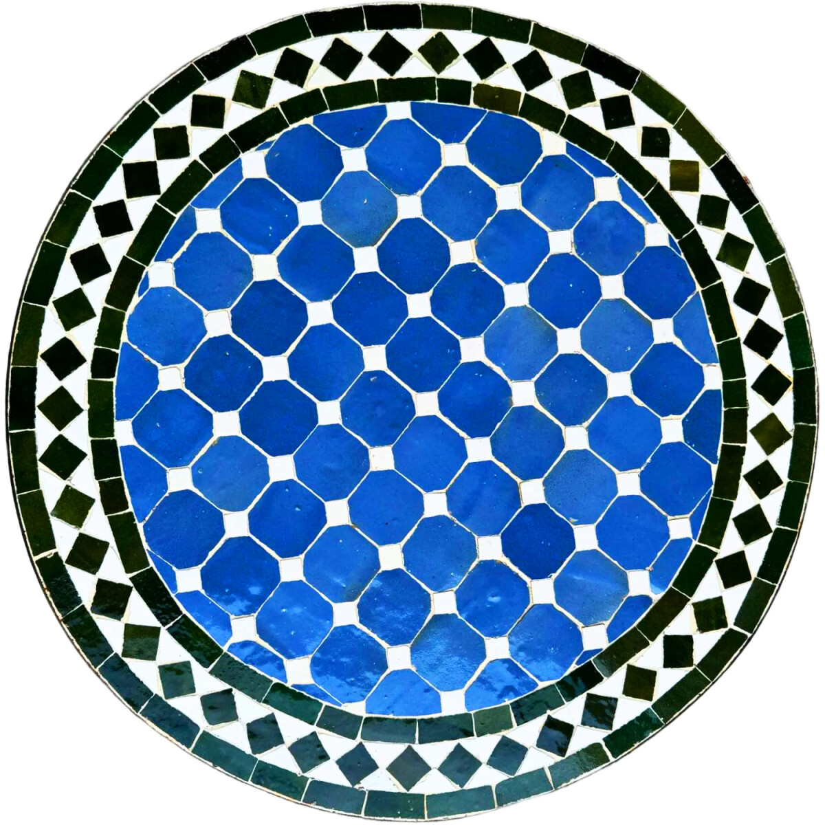 Mosaikplatte Marrakesch Blau Schwarz - R box