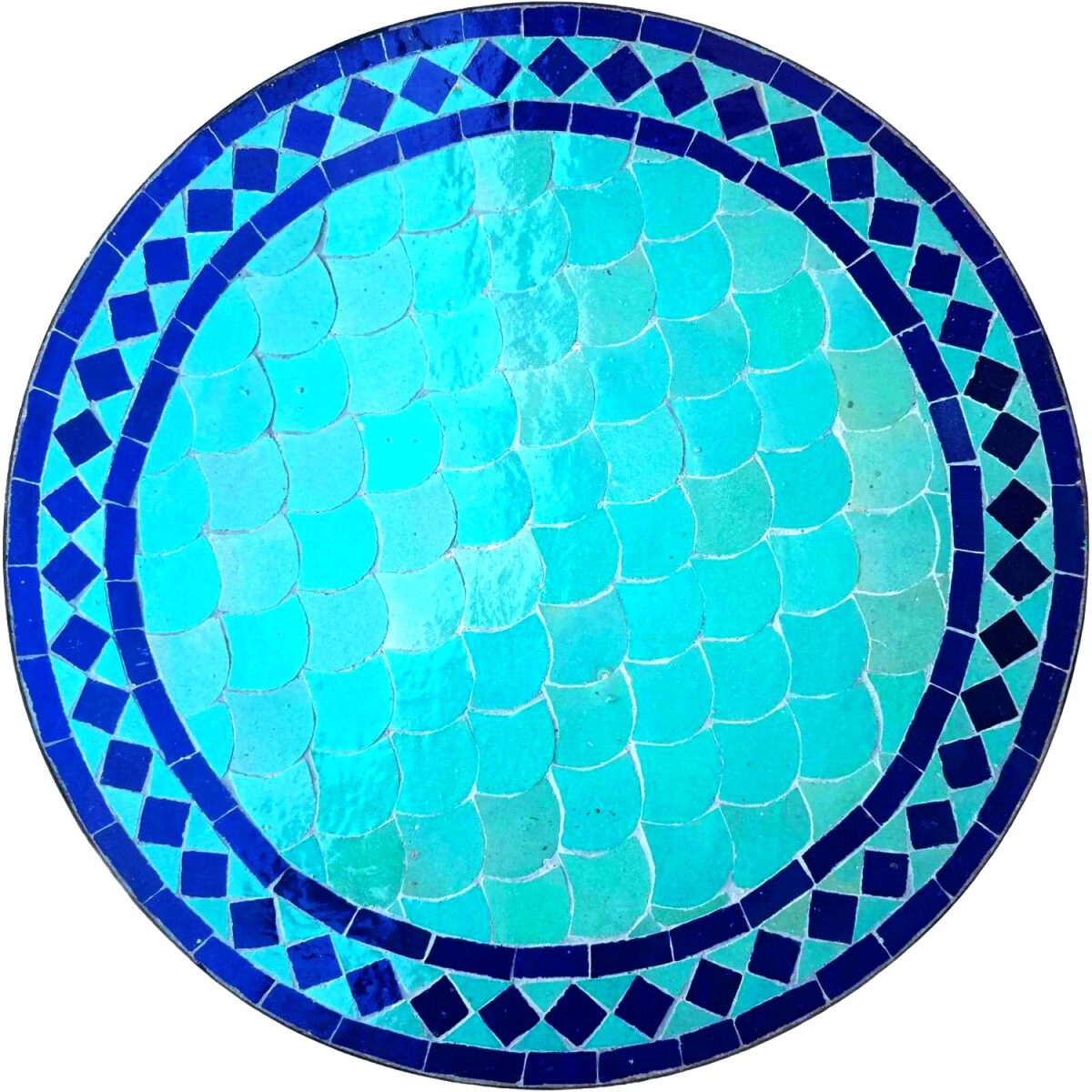 Mosaikplatte Marrakesch Blau Türkis box