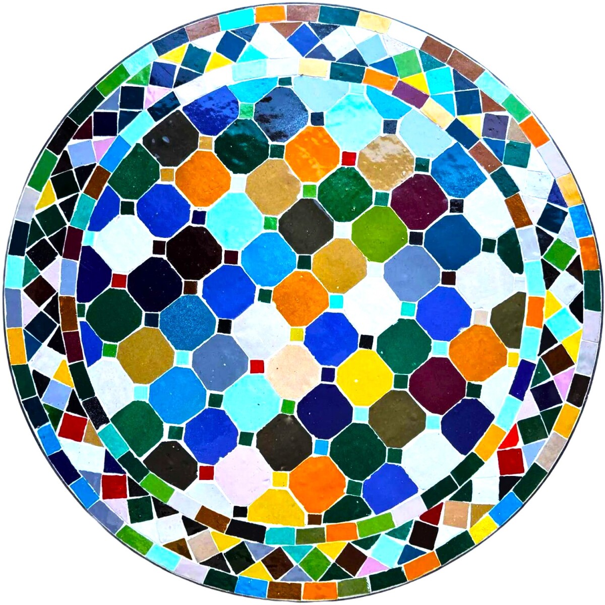 Mosaikplatte Marrakesch Bunt - Rund 60cm box