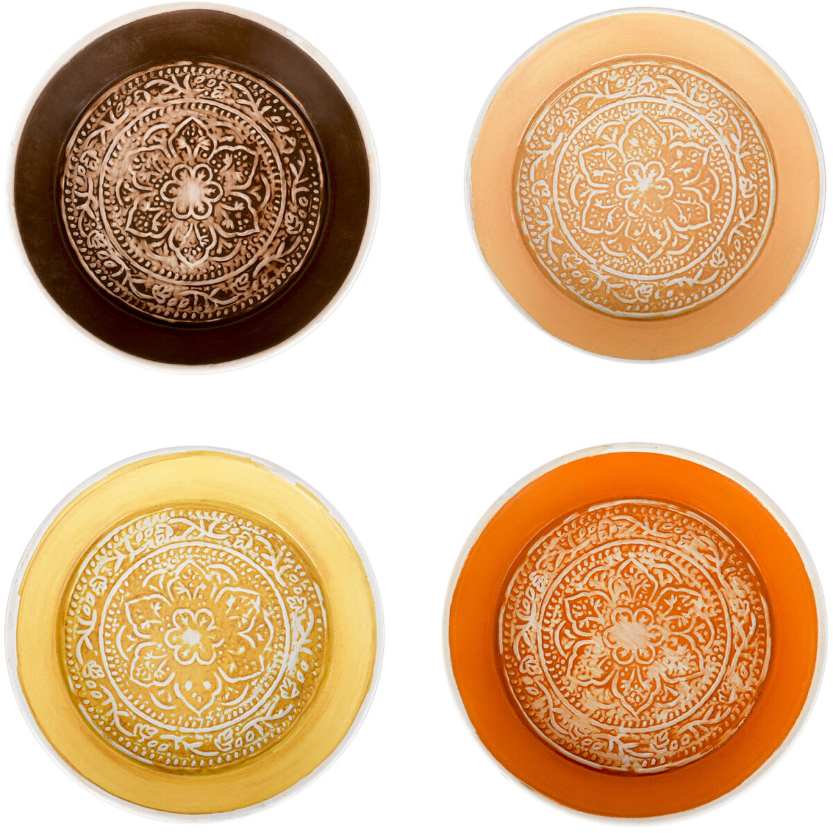 4er Set Tantar Tablett 18cm Bunt, orient box