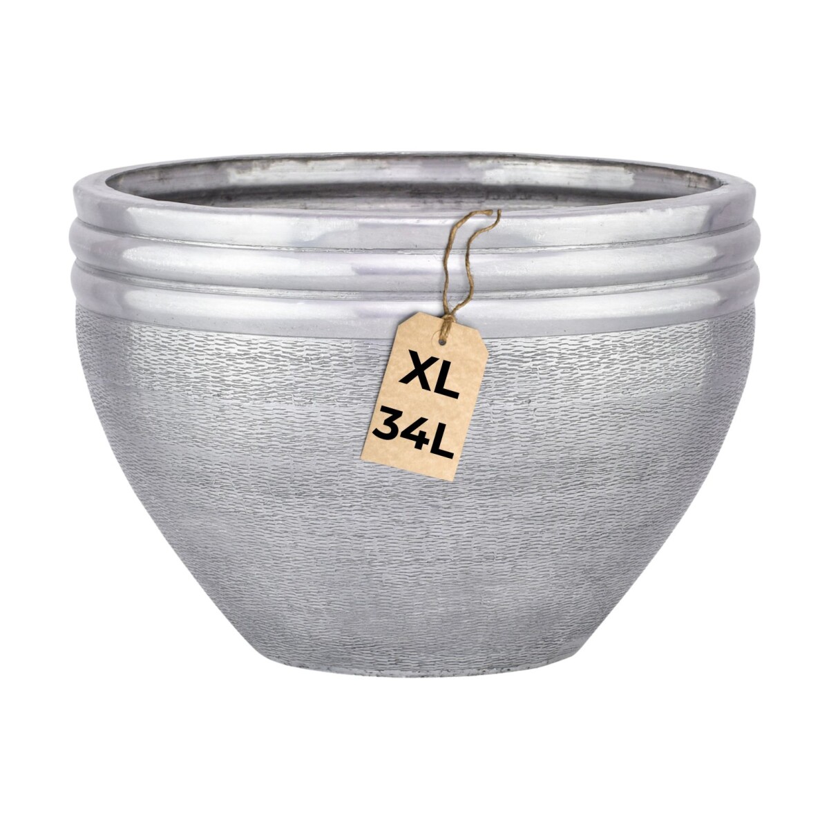 Blumentopf Calvino Silber 38cm - Alumini box