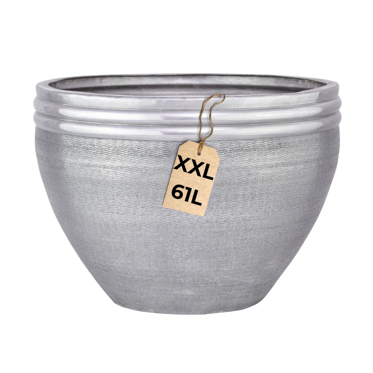 Blumentopf Calvino Silber 47cm - Alumini box