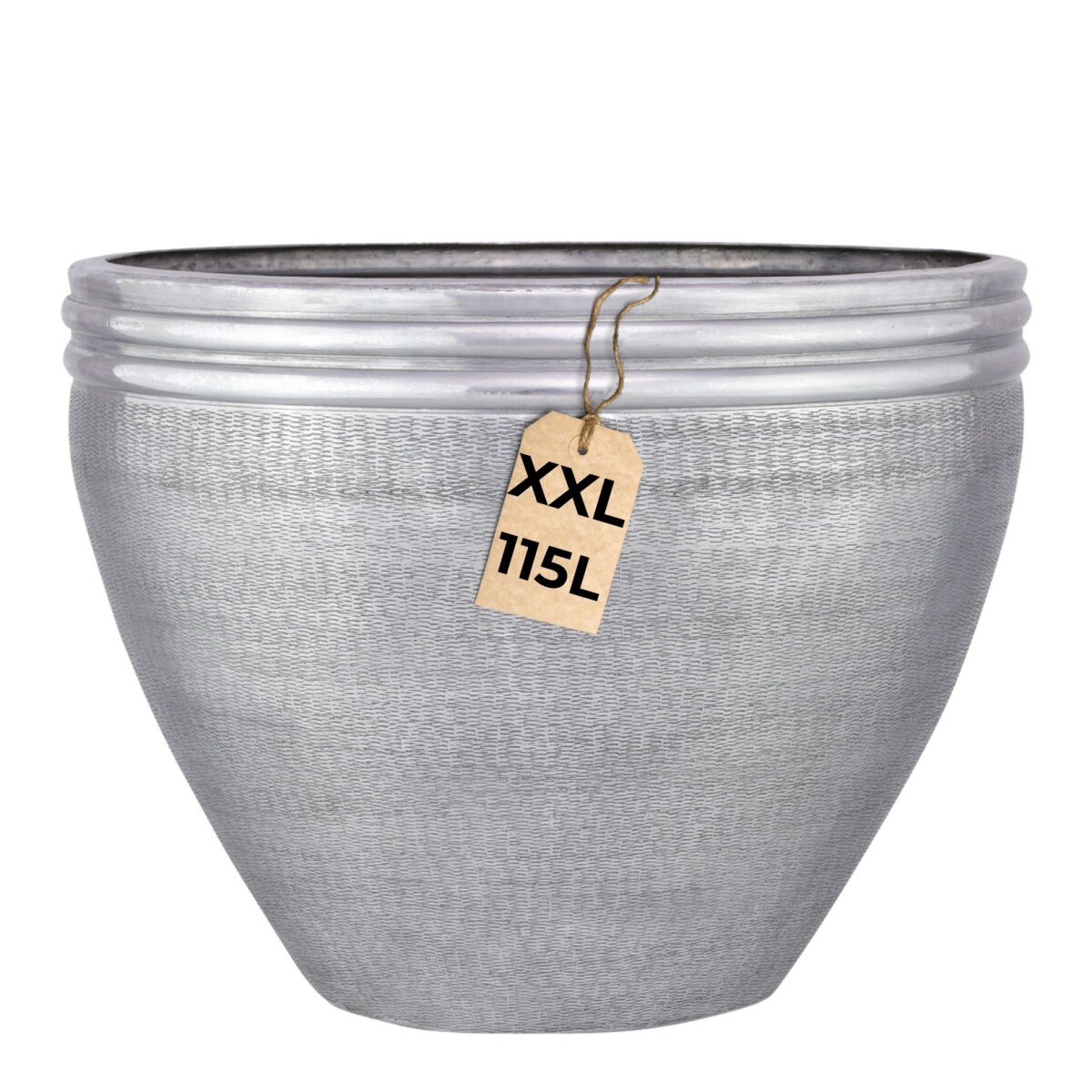 Blumentopf Calvino Silber 57cm - Alumini box