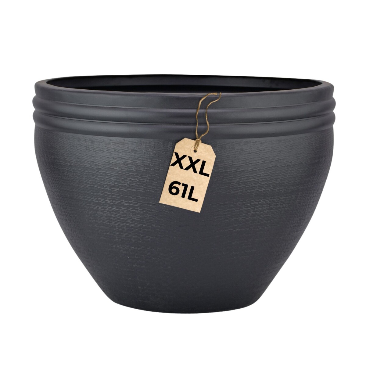 Blumentopf Calvino schwarz 47cm - Alumin box