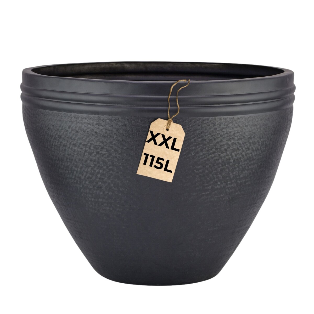 Blumentopf Calvino schwarz 57cm - Alumin box