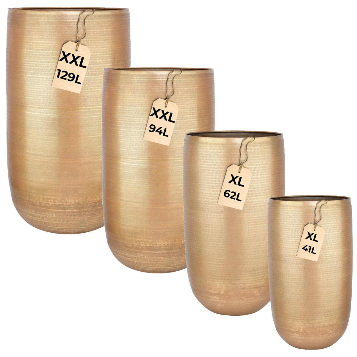 4er Set Blumentöpfe Camiel gold - h box