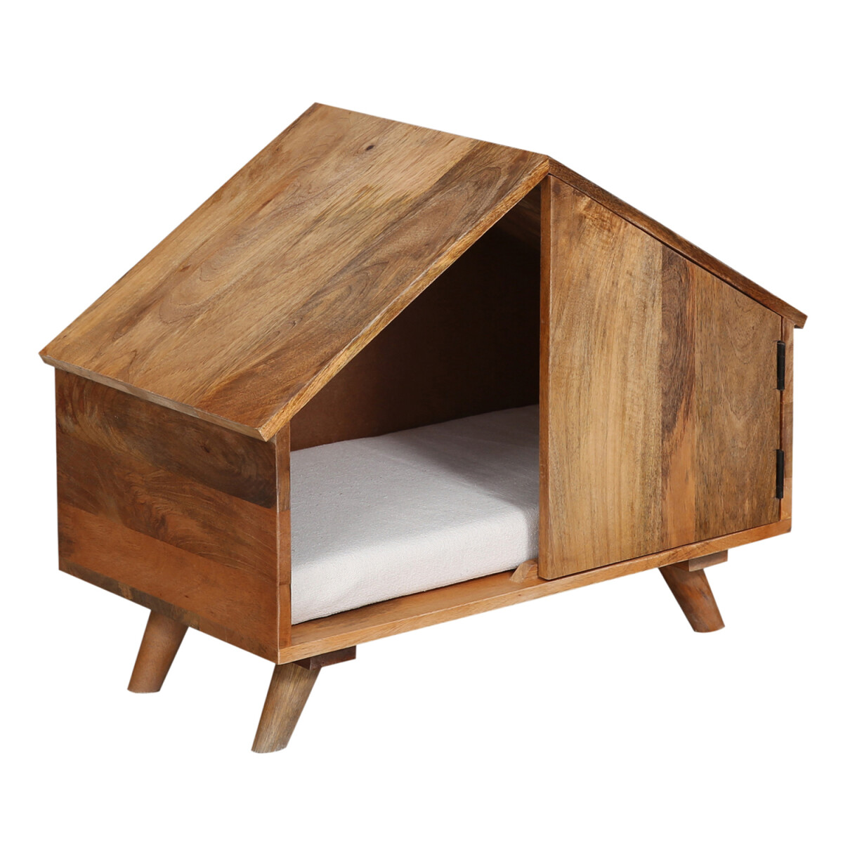 Hundebett Adiam 69cm - Designer Hundehütte aus Holz mit