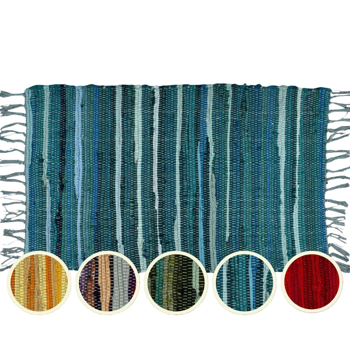 Callum Blau Teppich 90×50cm | Boho box