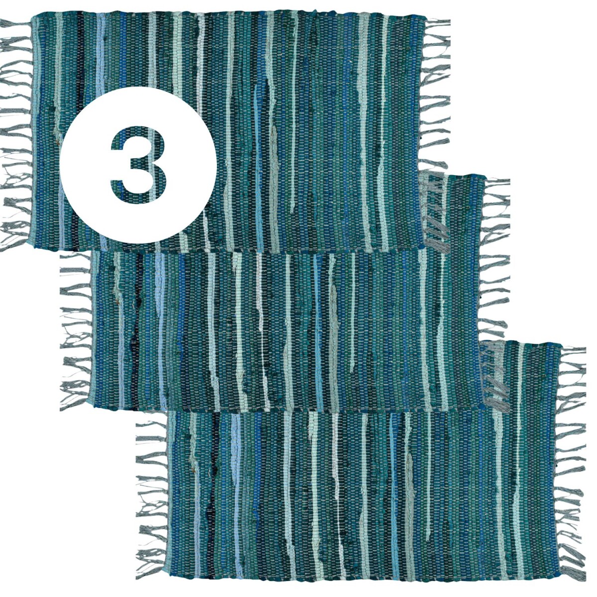 3er Set Callum Blau Teppich 90×50c box