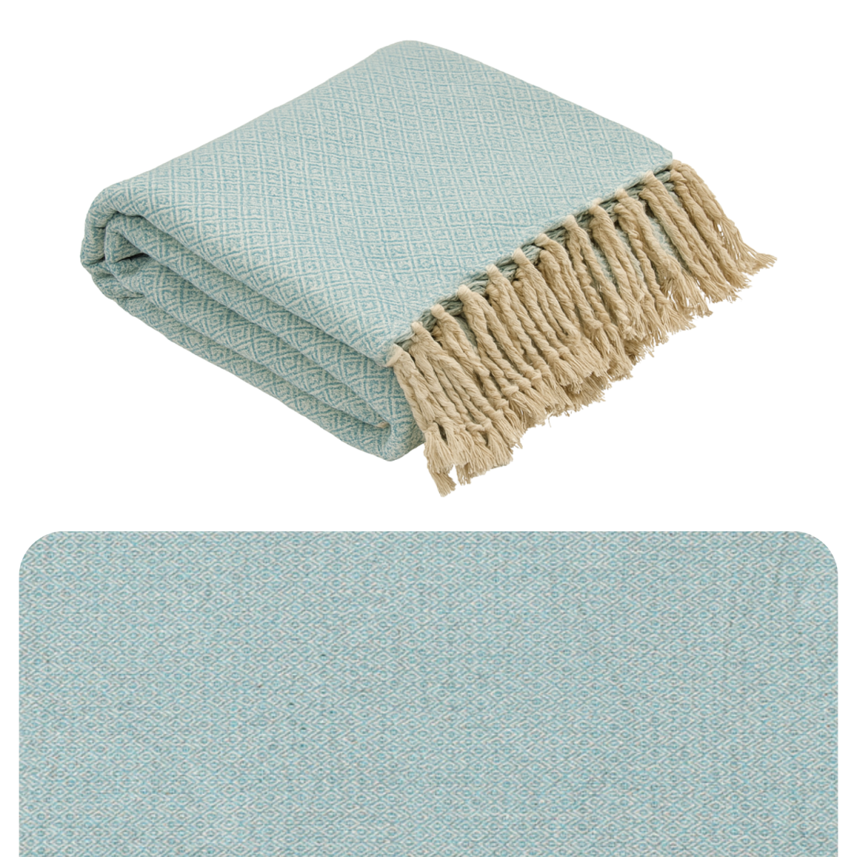 Calix Tagesdecke Decke Blau 125x150 aus  box