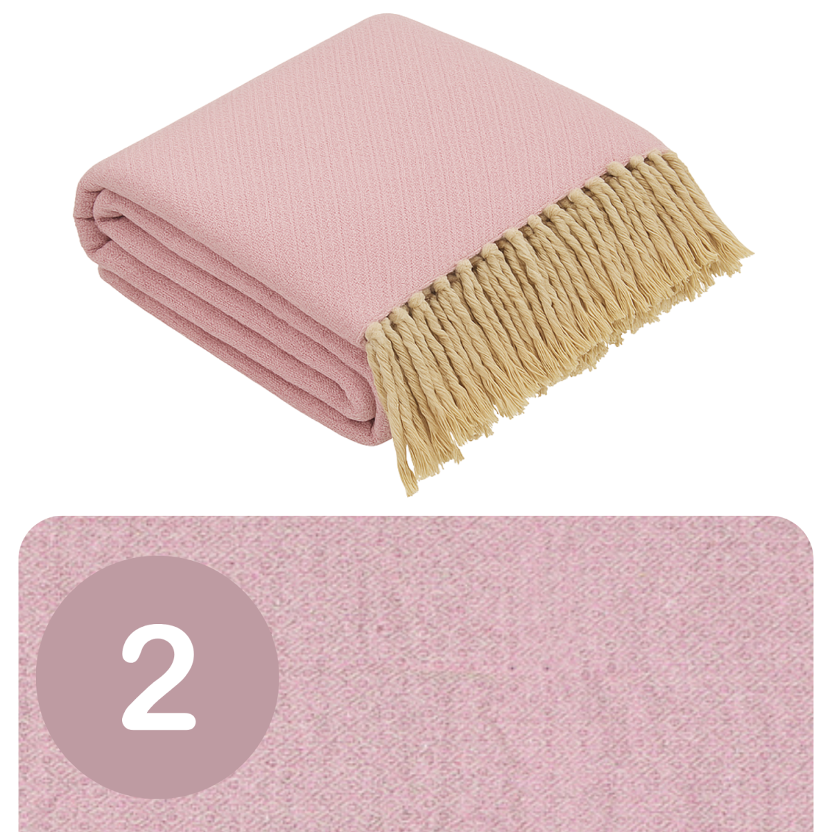 2er Set Calix Tagesdecke Decke Pink 125x box