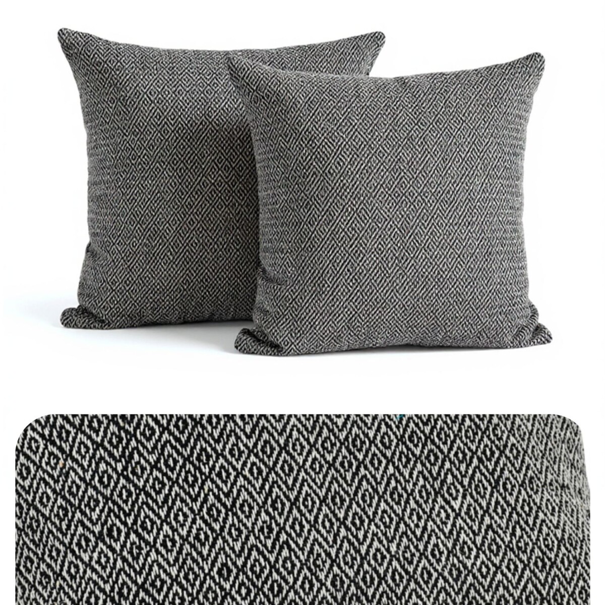 2er Set Kissenbezüge Calix Anthrazi box