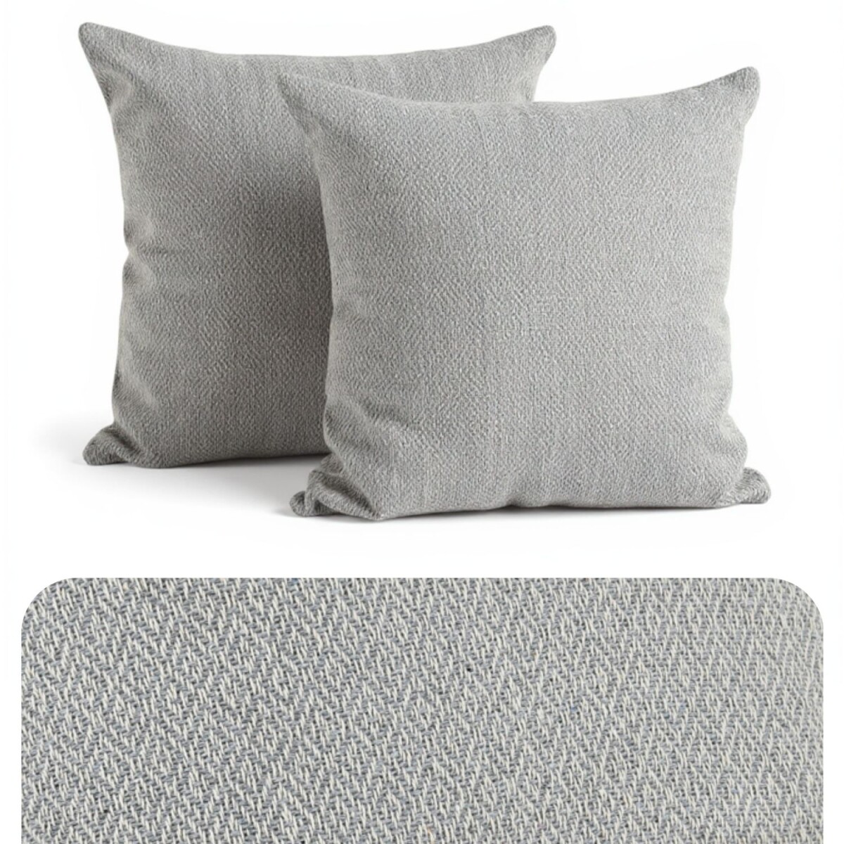 2er Set Kissenbezüge Calix Grau 40c box
