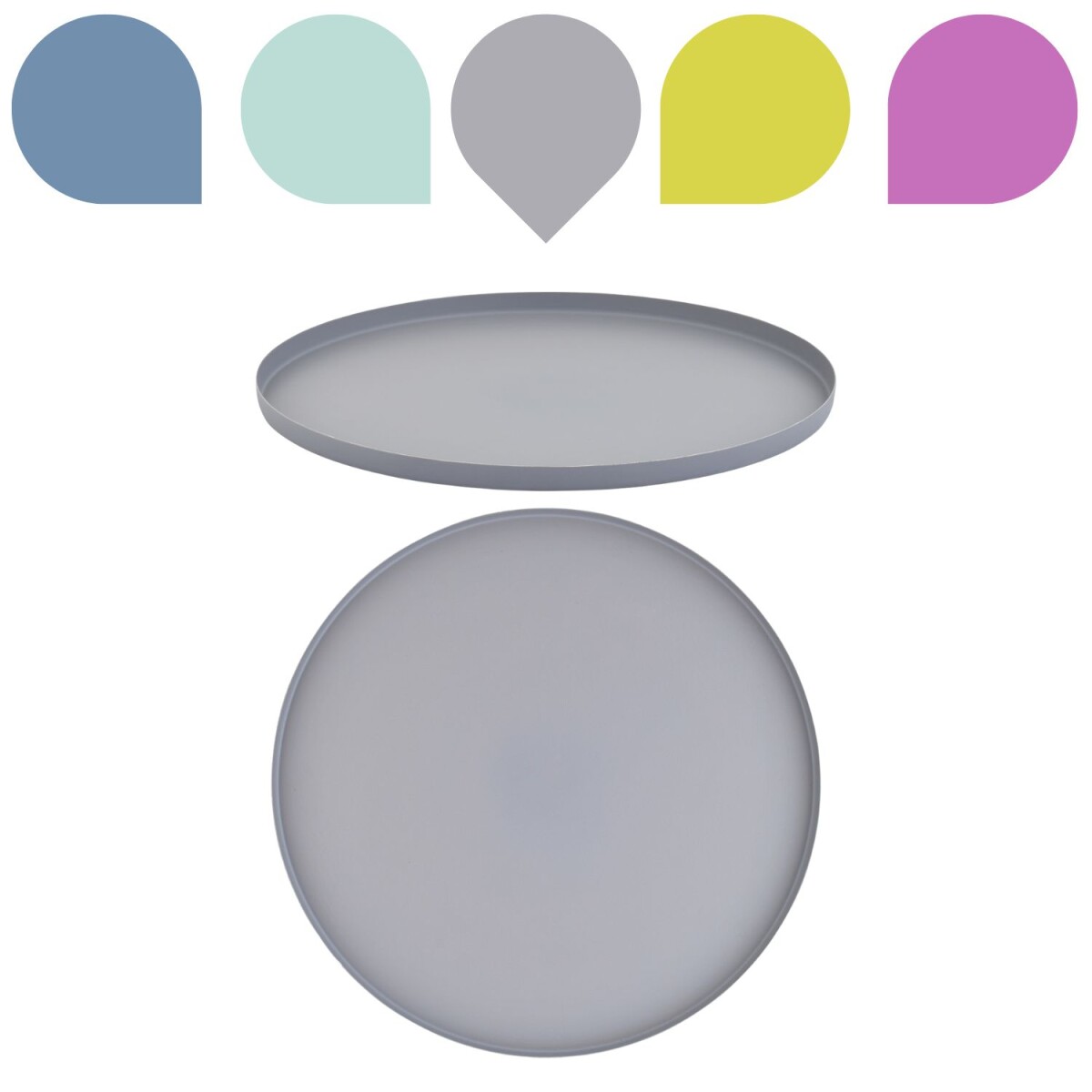 Callie Grau Tablett rund 25cm | Boho Chi box