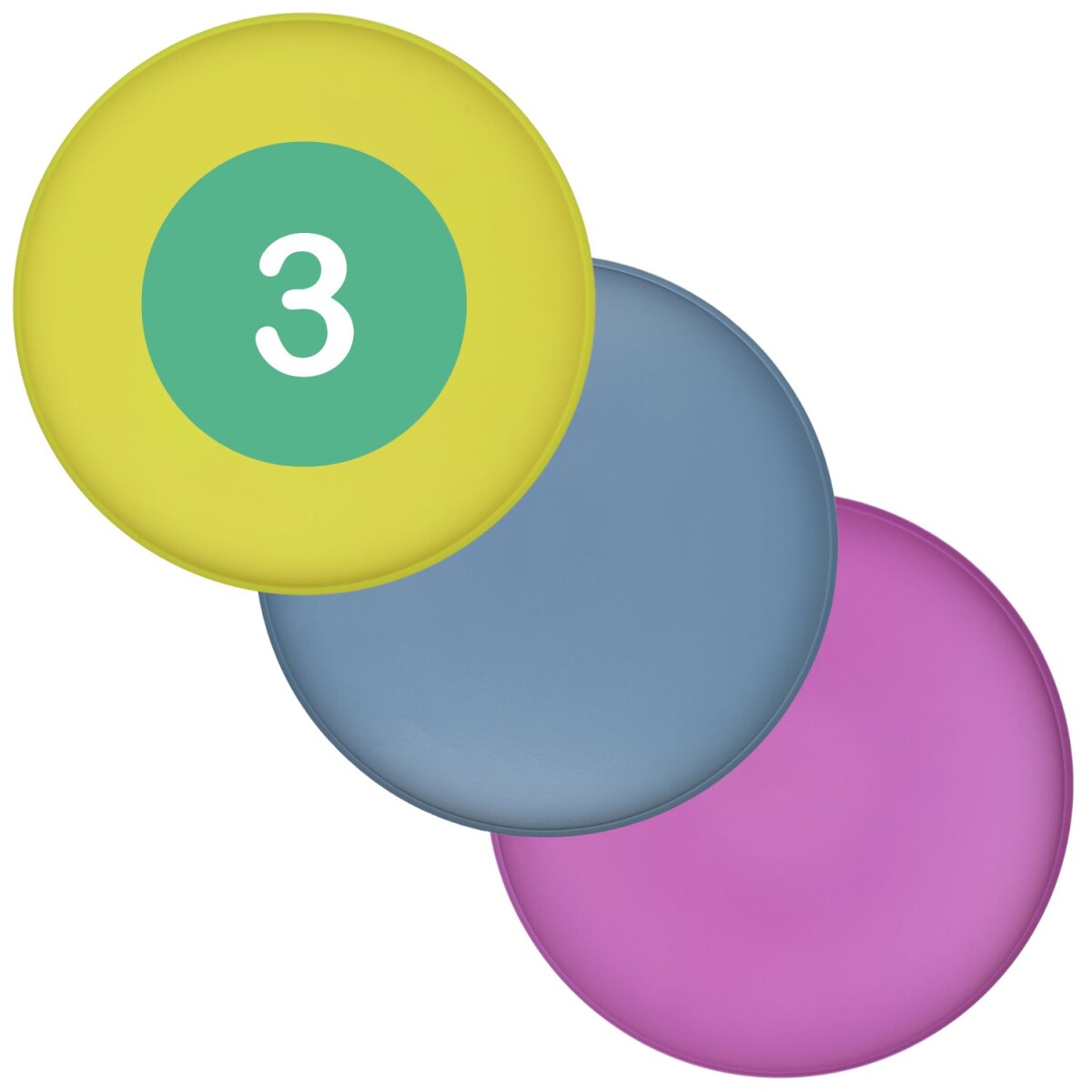 3er Set Callie Trendfarben Tablett rund  box