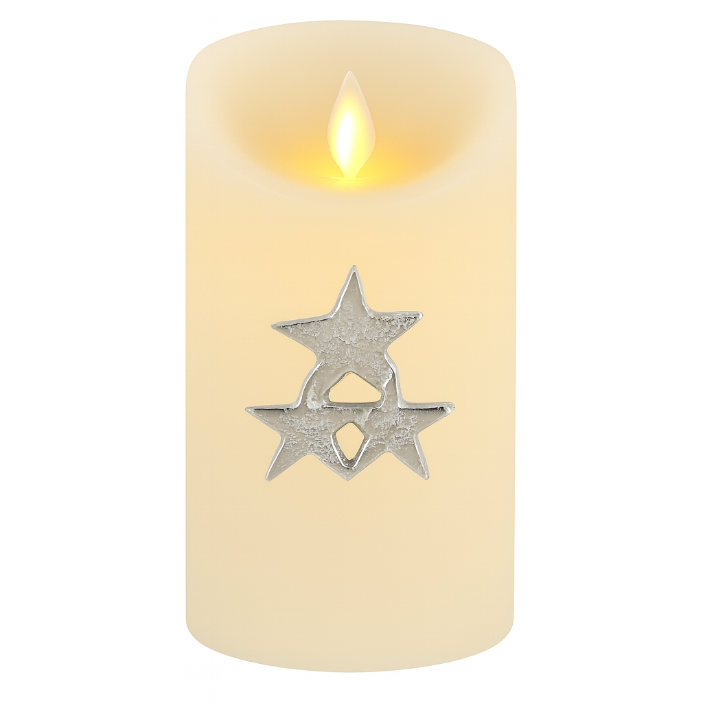 Kerzenpin Caloge G 6cm Silber | Boho Vin box