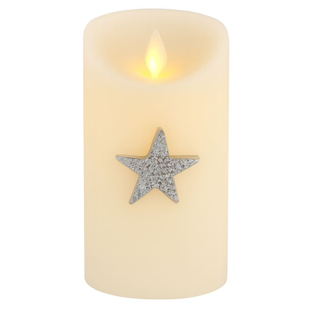 Kerzenpin Caloge J 6cm Silber | Boho Vin box