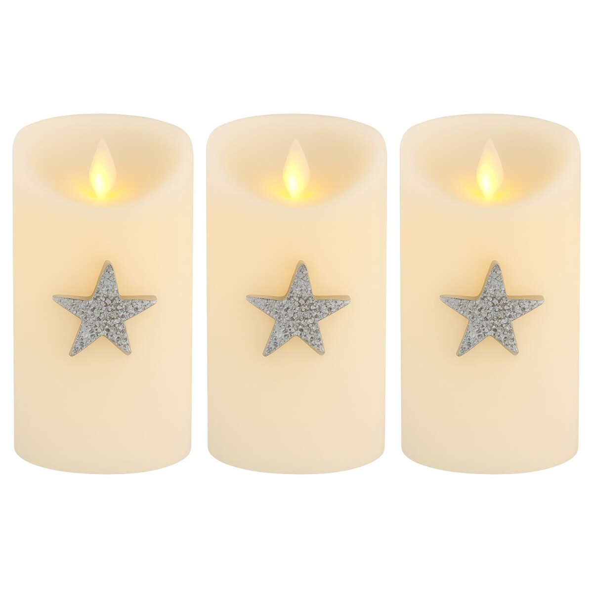 3er Set Kerzenpin Caloge J 6cm Silber |  box