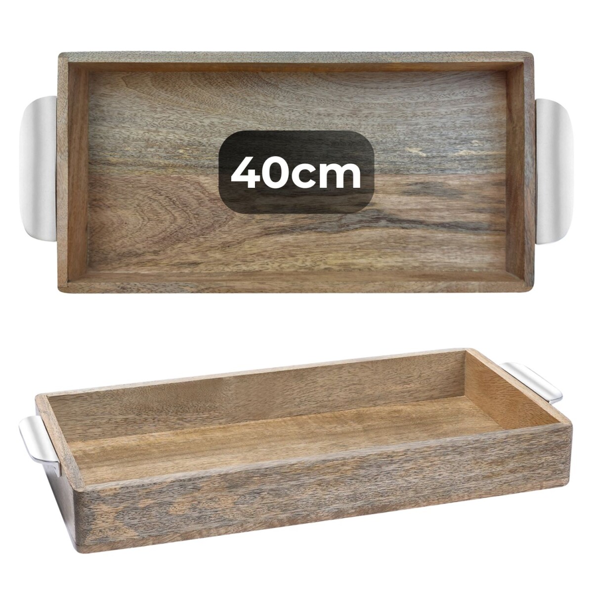 Tablett Kahide | 40x20 cm Massivholz Dek box