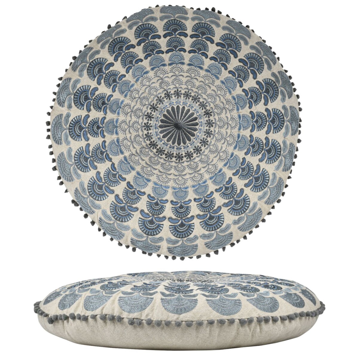 Bodenkissen Garet Blau rund 60x15 cm | B box