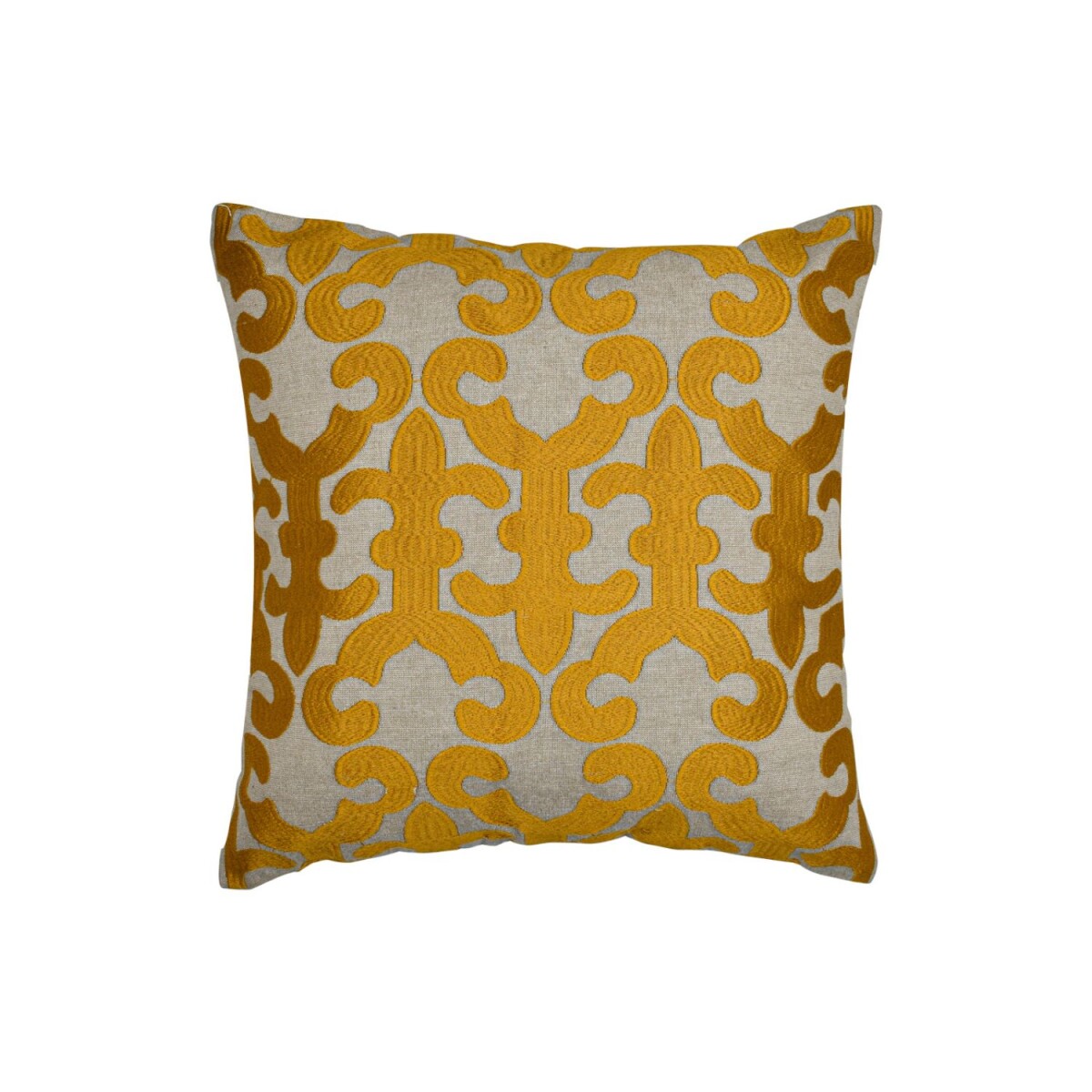 Handgefertigter Kissenbezug Kayon Gold 40x40cm | Boho Vintag