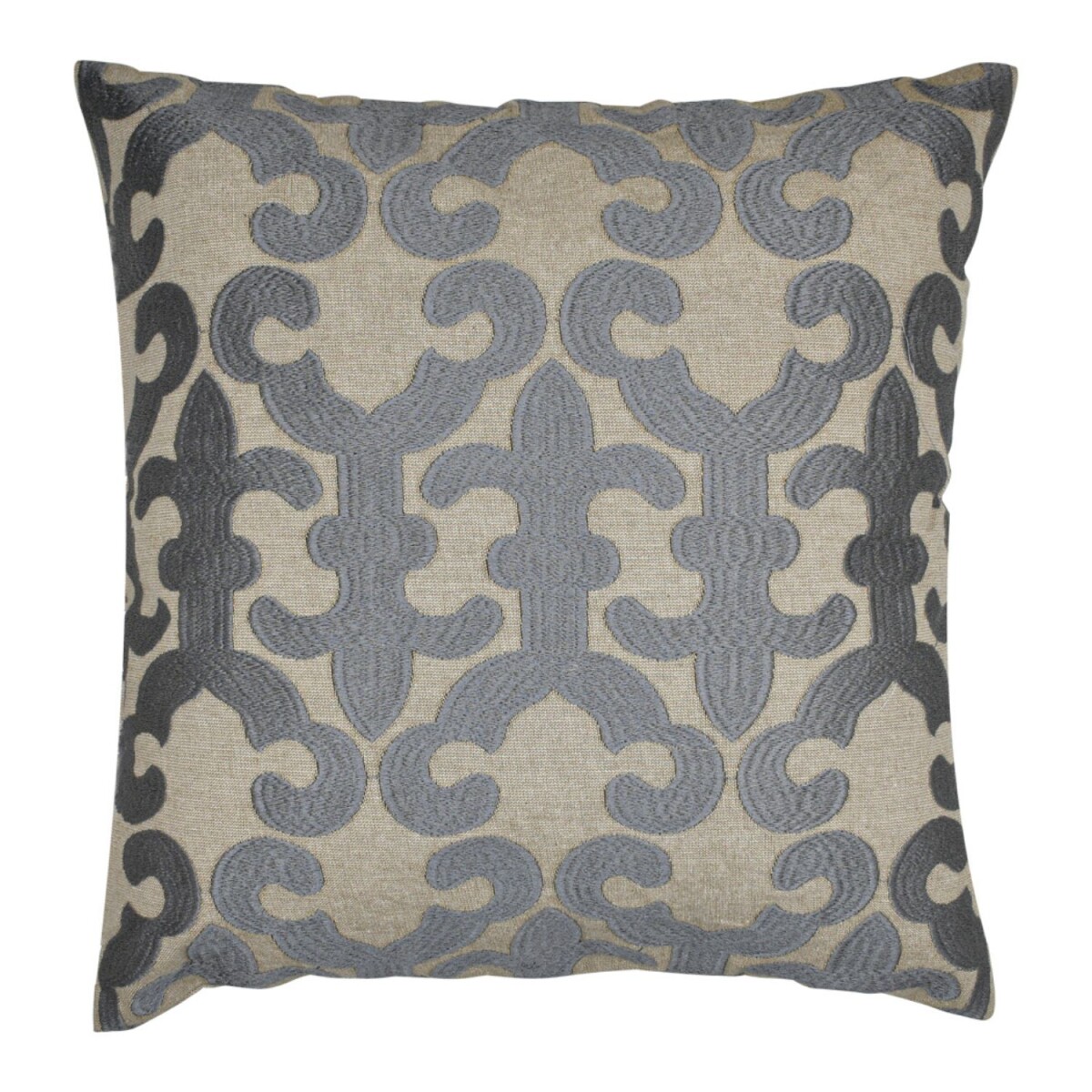 Handgefertigter Kissenbezug Kayon Grau 50x50cm | Boho Vintag