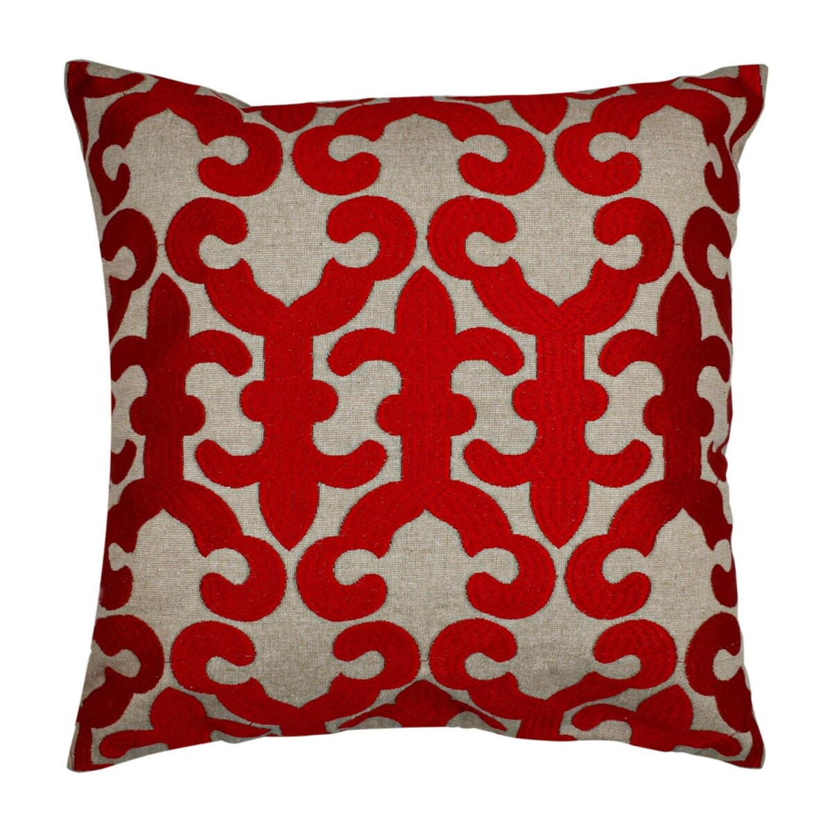 Handgefertigter Kissenbezug Kayon Rot 50x50cm | Boho Vintage